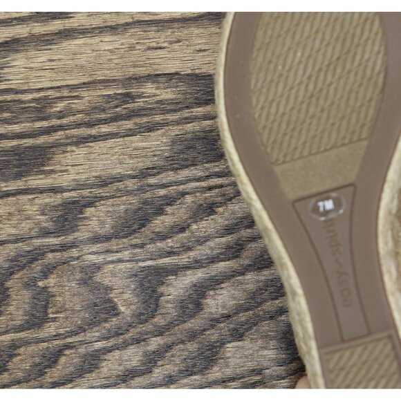 NWT Easy Spirit Womens Ariella Espadrille Wedge Sandals Black / Natural Brown 7M - Picture 12 of 12